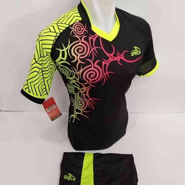 Setelan Baju Olahraga Team Futsal Specs 05 Hitam Hijau