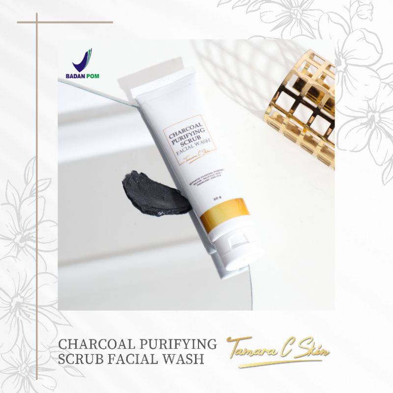 Charcoal Purifying Scrub Facial Wash 50gr Tamara C Skin pembersih wajah deep cleansing muka