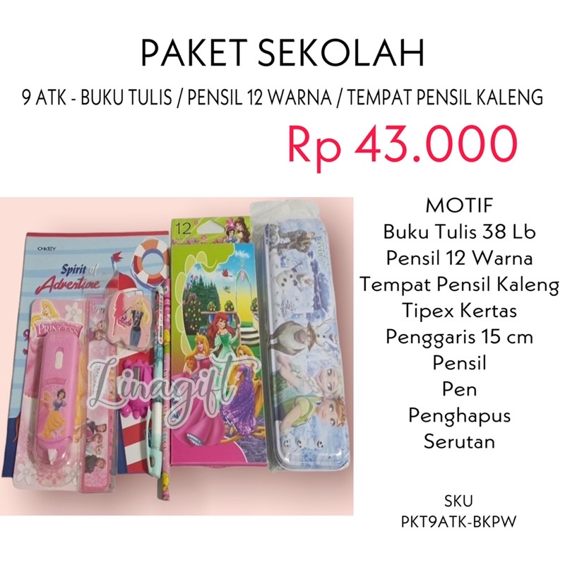 ( Set Paket Art ) ALAT TULIS SEKOLAH LENGKAP / MEWARNAI / KADO SUVENIR CUSTOM ULANG TAHUN / HADIAH LOMBA 17 AGUSTUS / COLORING STATIONERY SET / BUKU GAMBAR / GOODIE BAG SNACK BINGKISAN SOUVENIR / NOTES PEN PENSIL