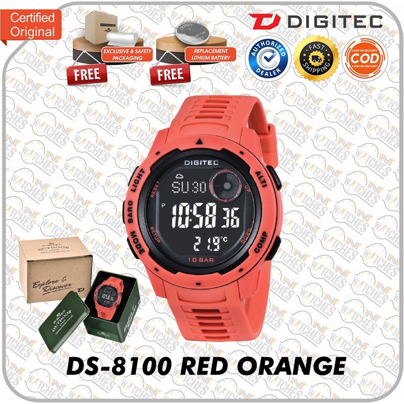 Jam Tangan DIGITEC DS-8100 /DS8100 Outdoor DG Compas Watch ORIGINAL