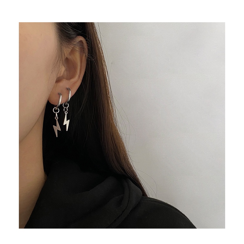 Lightning Earrings Accessories Retro Simple Hip Hop Trend