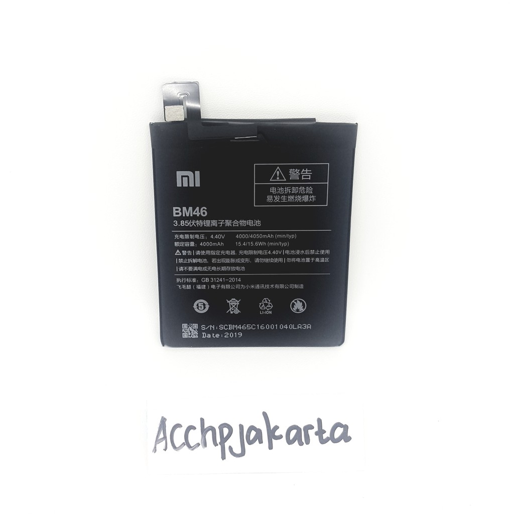 Baterai Batre Xiaomi Redmi Note 3 / Note 3 Pro BM 46 Original / Battery Batrei Xiaumi Redmi BM46 Ori