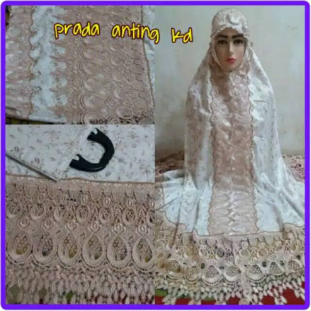 MUKENA PRADA RENDA ANTING KD SWAROSKI