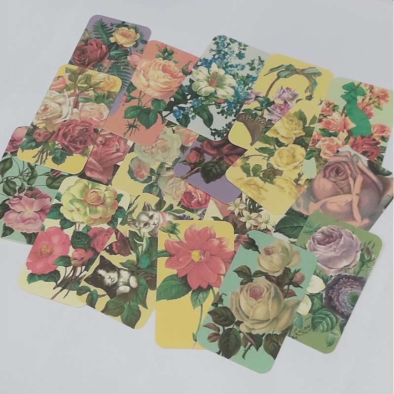 

20 Pcs Retro Vintage Flower Collection Sticker Bunga Untuk Jurnal Journal Bujo Scrapbook
