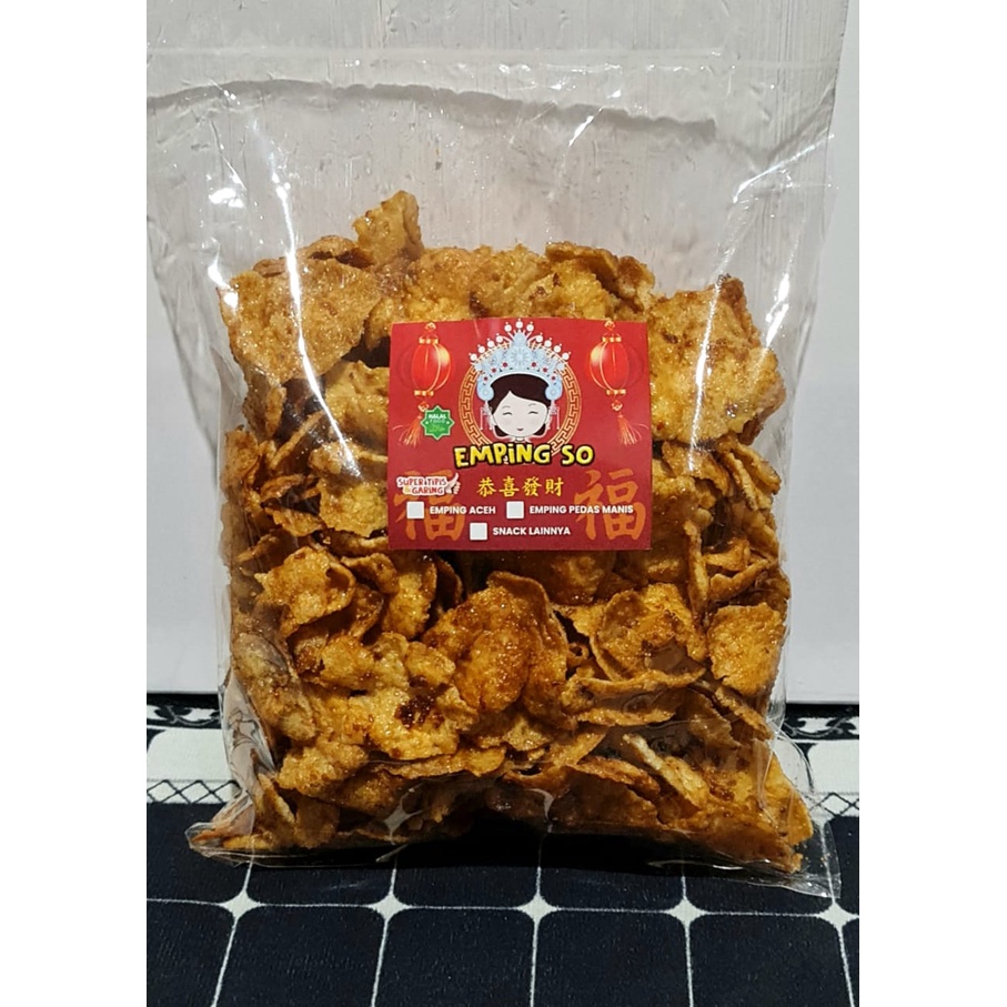 

Kerupuk emping super rasa pedas manis 1/2kg