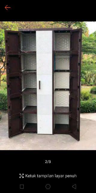 Lemari Plastik Akako Vertical 5 Susun Full Rak / Gantung (harga Promo)