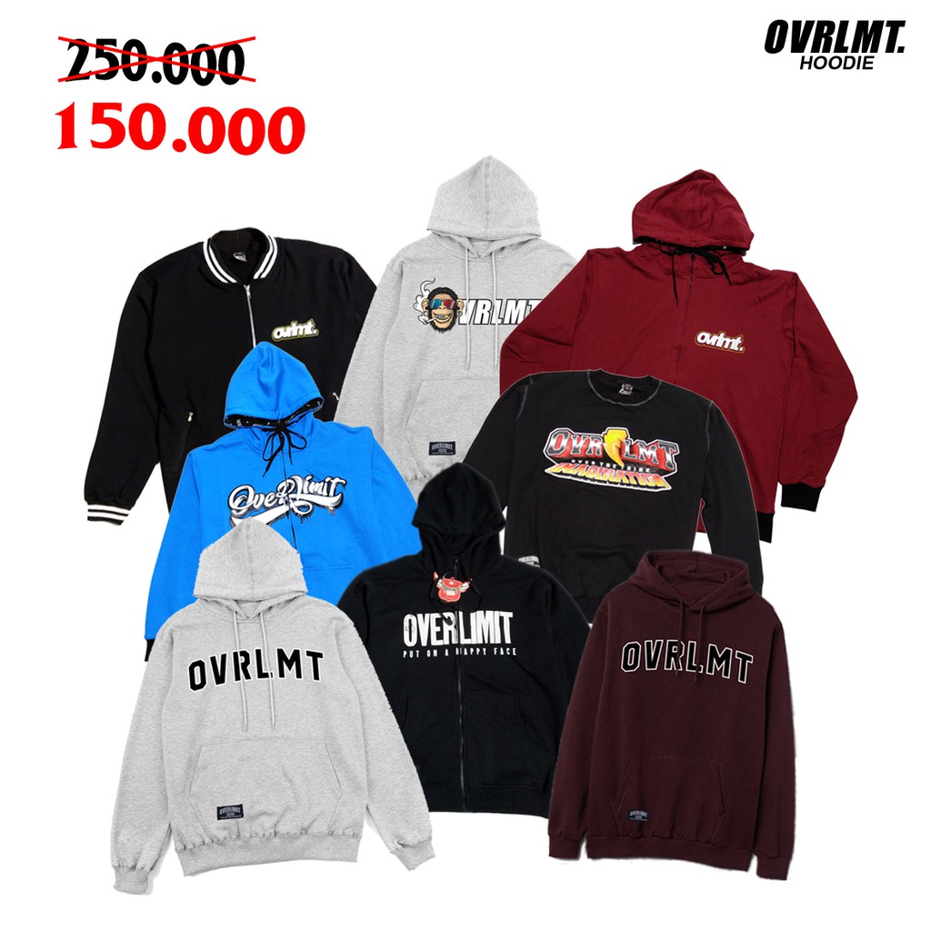 Jaket Jumper Fleece Hoodie OVERLIMIT MERCH PRIA WANITA