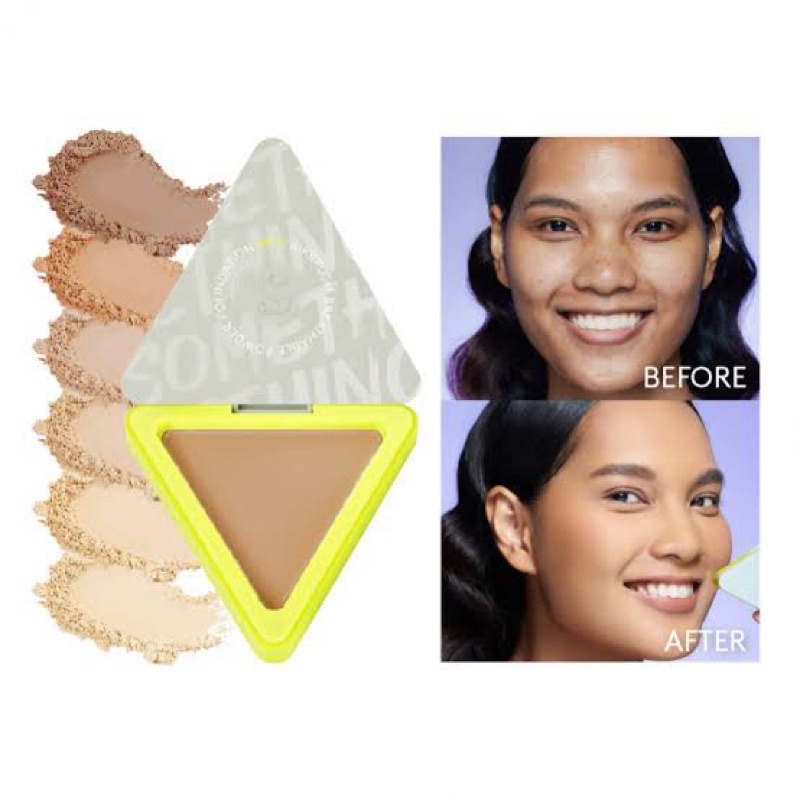 &lt; bedak padat &gt; somethinc Dna powder foundation - SOMETHINC DNA Airbrush Breathable Powder Foundation - Bedak Padat