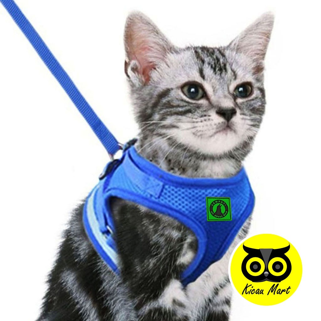 CAT HARNESS ROMPI BAJU KUCING CAT HARNES CAT LEASH ROMPI KUCING HARNESS + TALI TUNTUN ROMPI BAJU KUCING ANJING MURAH CAT DOG LEASH SIZE S SEMPATI SRMP