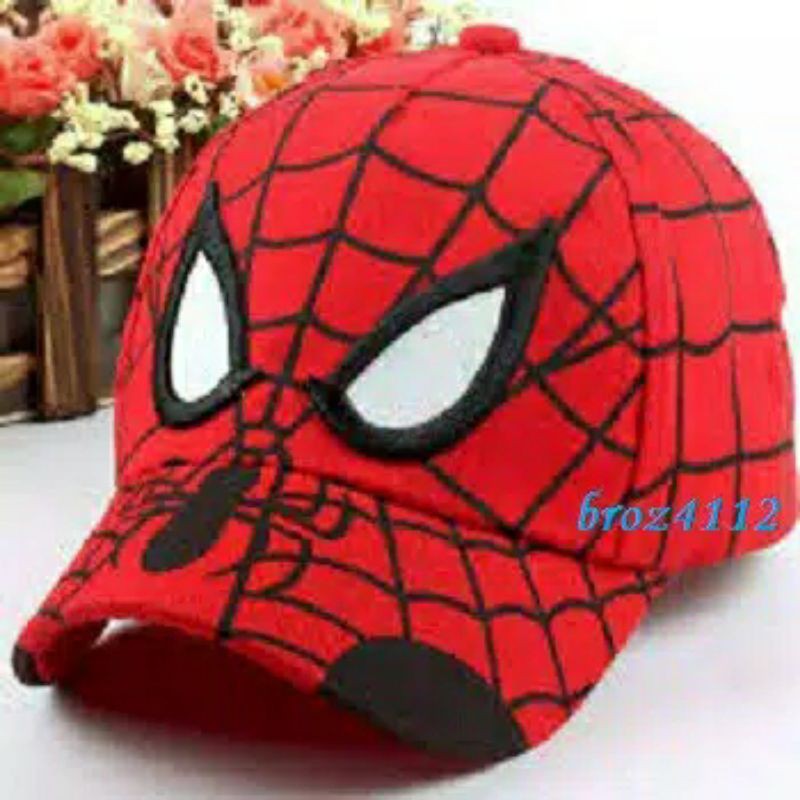 topi anak spiderman baseball topi spiderman