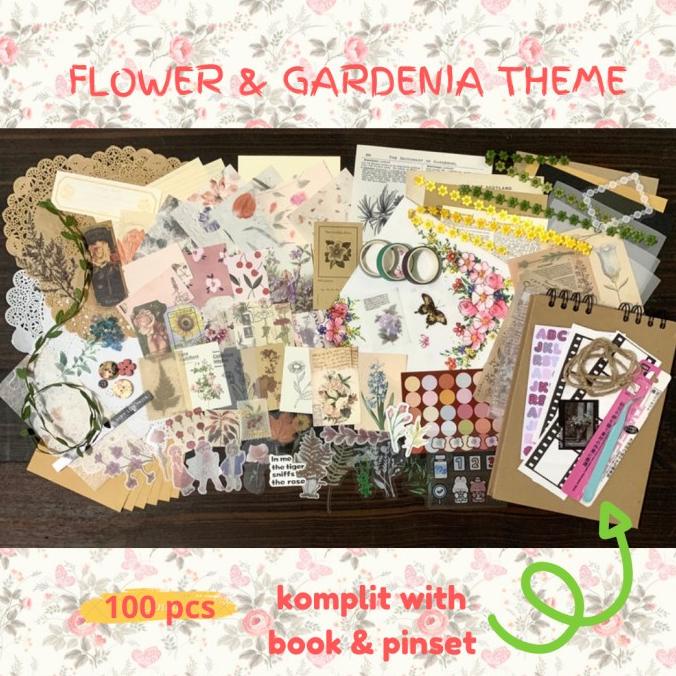 

Terbaru Journal Kit Bujo Bullet Journaling Kit Scrapbook Kit Tema Flower Decor
