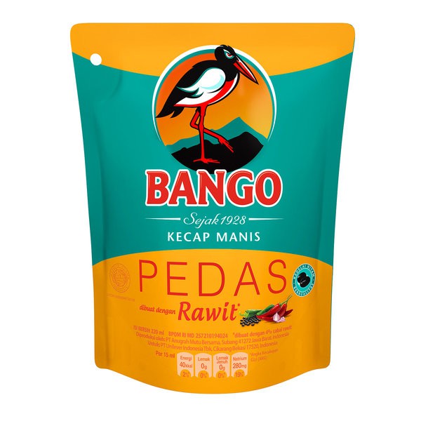 

BANGO Kecap Manis Pedas Refill Pack 220ml