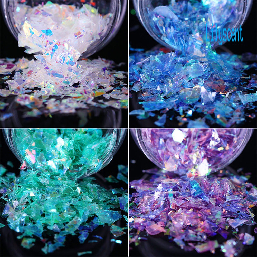 Lily Bubuk Glitter Sequin Fluorescent Untuk Dekorasi Nail Art DIY