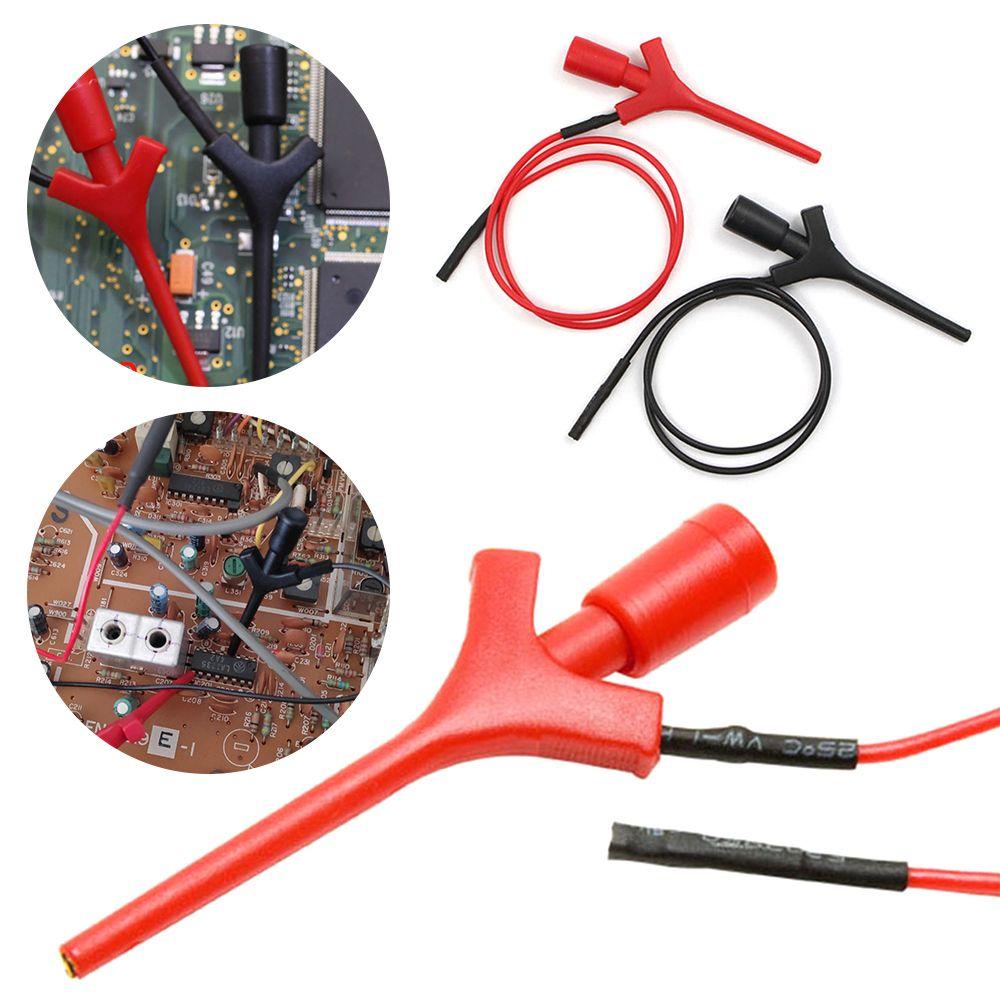 Solighter Multimeter Kabel Test Klip Miniatur Quick Multimeter Test Hook Perbaikan Garis Tukang Listrik Probe