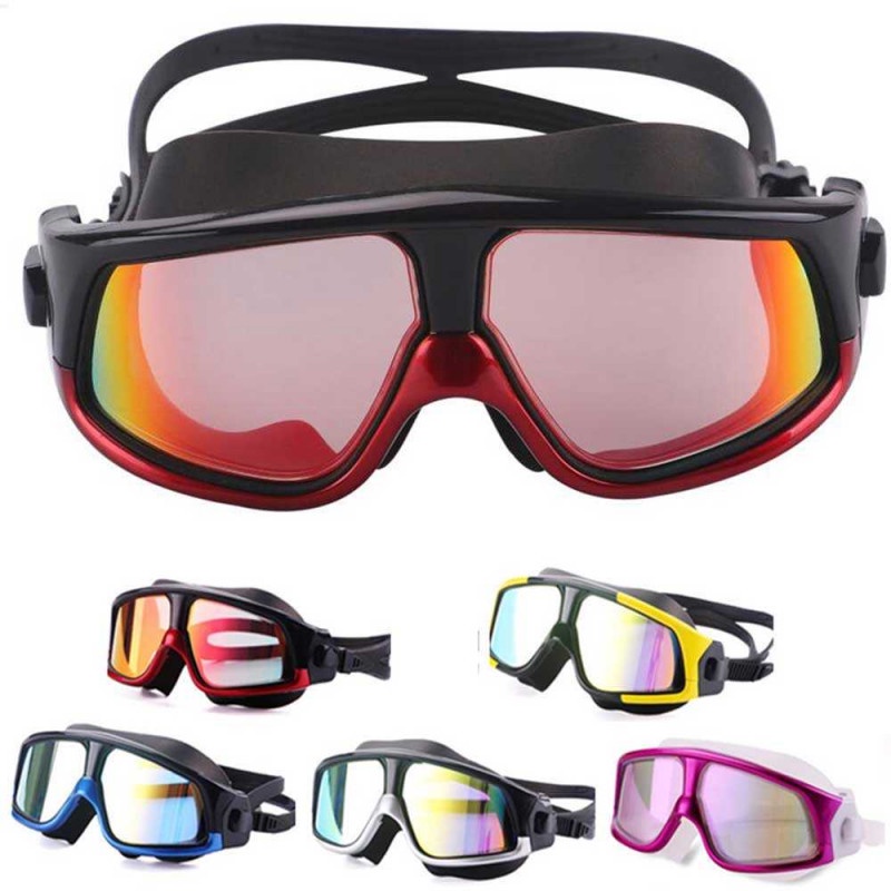 Kacamata Renang Diving Snorkling Large Frame Anti Fog UV Silikon