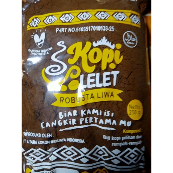 

Kopi lelet ROBUSTALIWA berat 250gr