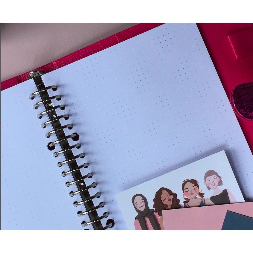 

Kertas Loose leaf binder dots A5 B5 20 26 ring 50 lembar