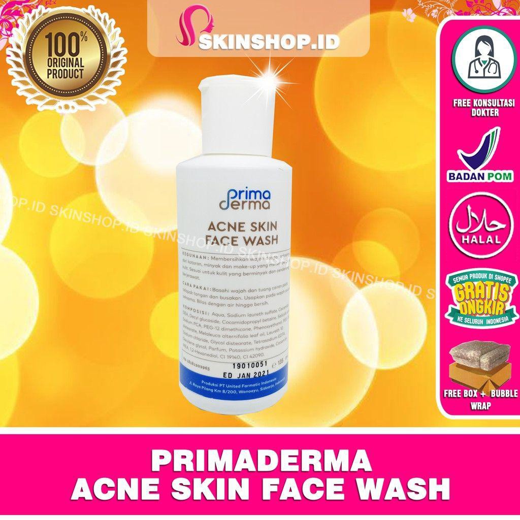 Primaderma Acne Skin Face WASH 135ml Original / Sabun Wajah Berjerawat BPOM Aman