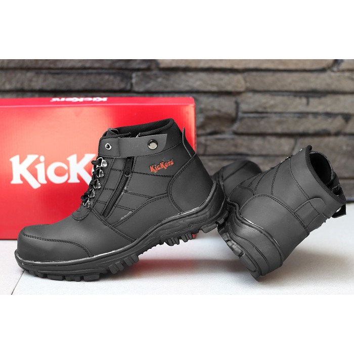 sepatu pria boots safety kickers morisey ujung besi safety