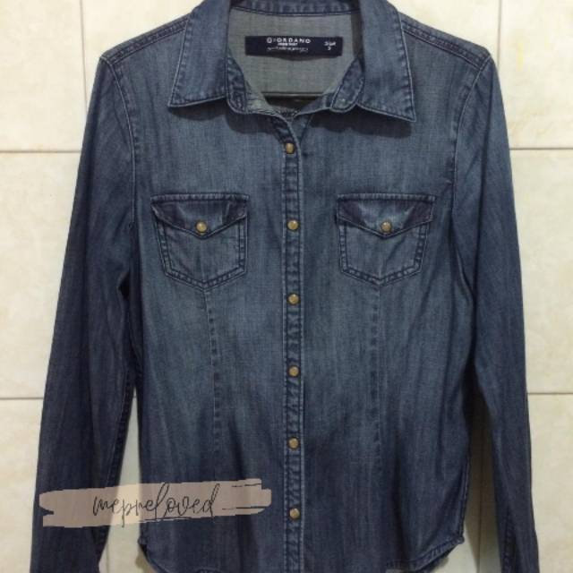 #TOKO_MAMOY ; Preloved Giordano Denim Shirt