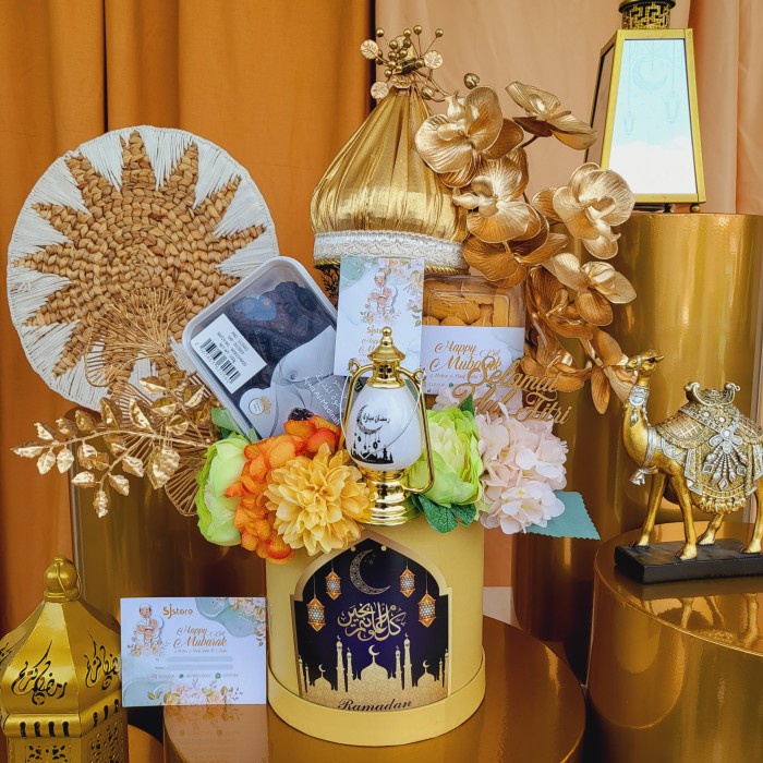 

Paket hampers box bunga lebaran parcel idul fitri ramadhan kue kering