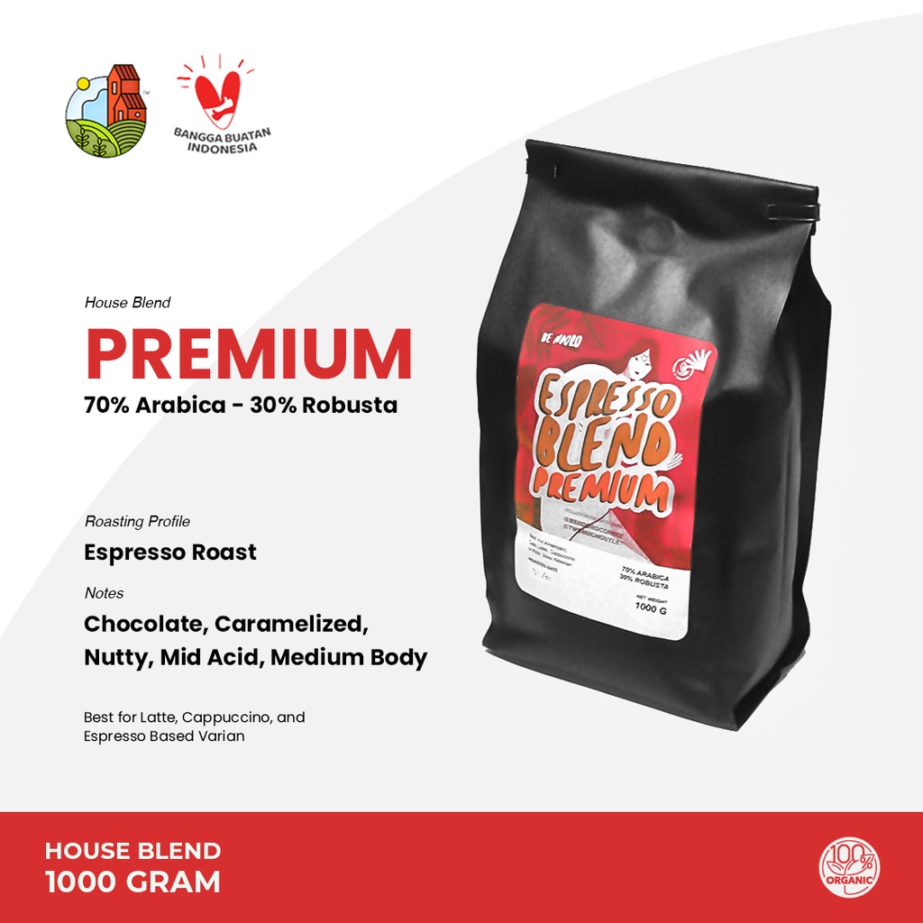 

Kopi Espresso Blend Premium / 70% Arabika 30% Robusta 1 Kg