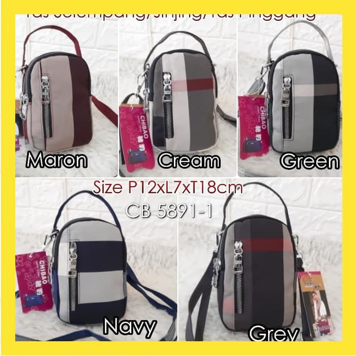 TAS CHIBAO MOTIF 3IN1 MINI SELEMPANG JINJING PINGGANG CEWEK FS044