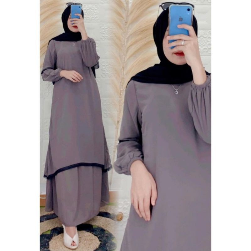 Gamis malaysia renda bawah