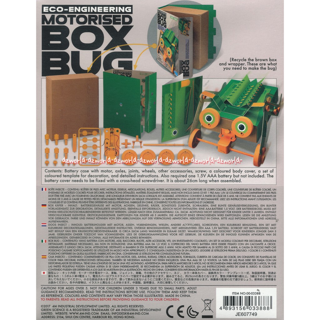 4M Eco Engineering Motorized Box Bug Paket Mainan Kit Membuat Katak