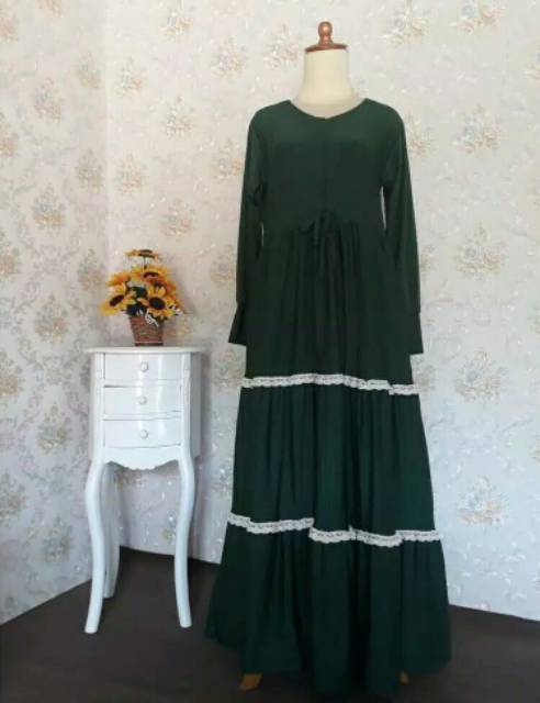 Gamis canda renda busui