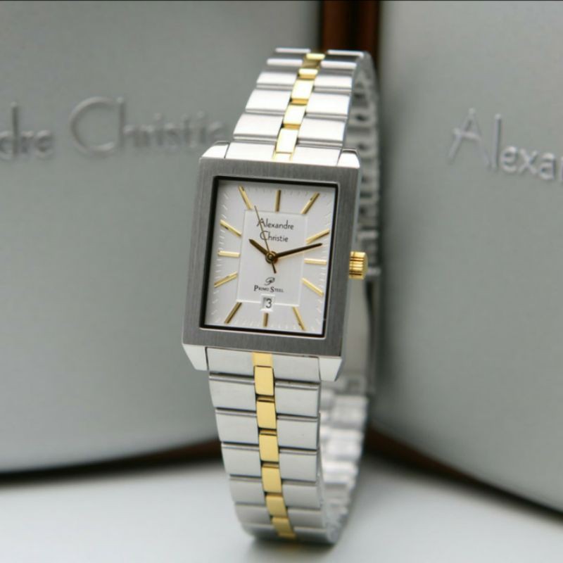 ALEXANDRE CHRISTIE AC1020 SILVER GOLD WANITA.ORIGINAL GARANSI RESMI 1 TAHUN