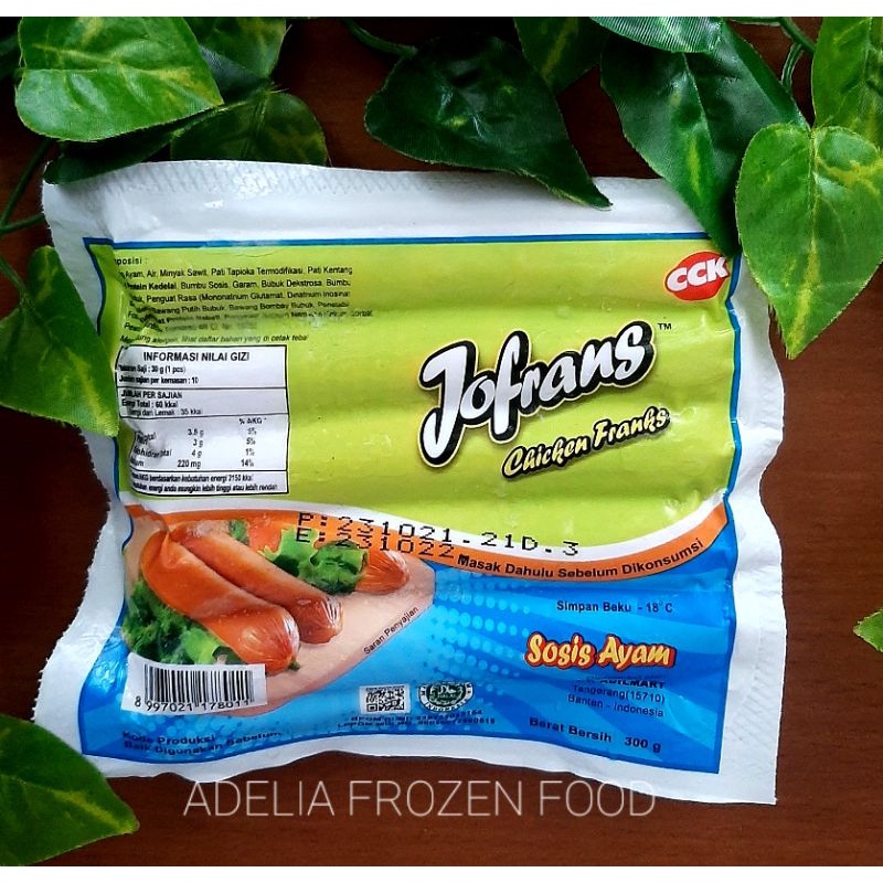 JOFRANS Sosis Ayam Chicken Franks Isi 10 300gr