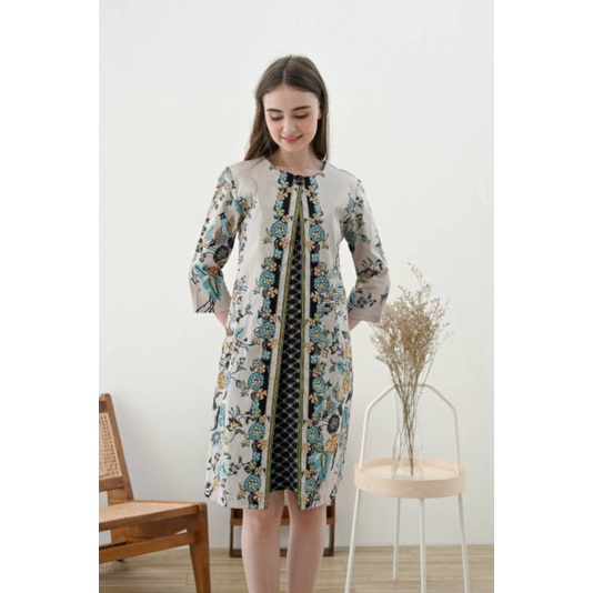 Dress Batik Wanita  252 AZ / Batik Modern / Dress Wanita Jumbo XXL