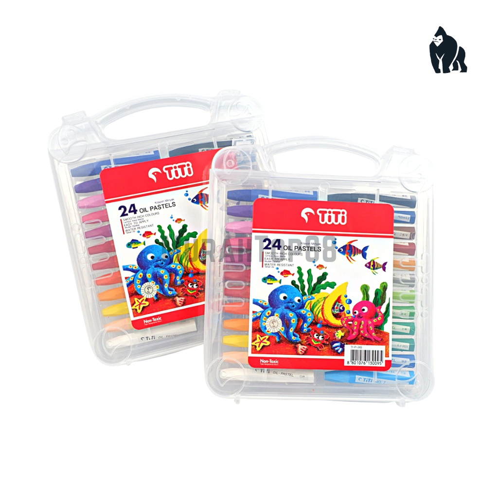 

Crayon Titi 24 Warna Oil Pastel / Krayon Mewarnai 24 W [HARGA PER SET]