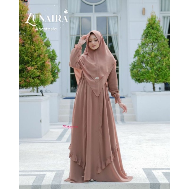 GAMIS SET KHIMAR ZUNAIRA BY ZABANNIA || READY STOK