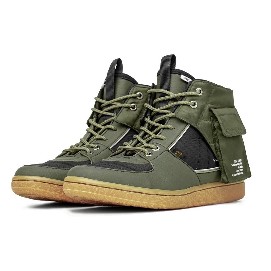 AMBLE - Sepatu Pria - ADAM HI OLIVE - AMBLE X SSST