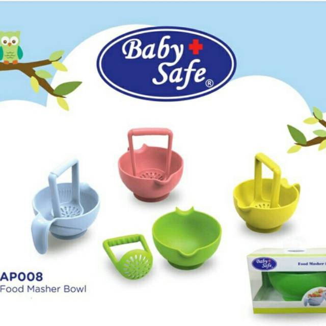 Baby Safe AP008 Food Masher Bowl Mangkok Makan Bayi &amp; Batita