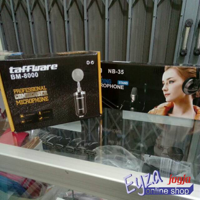 Paket Original Taffware BM8000 dan Stand Arm Lazypod NB35