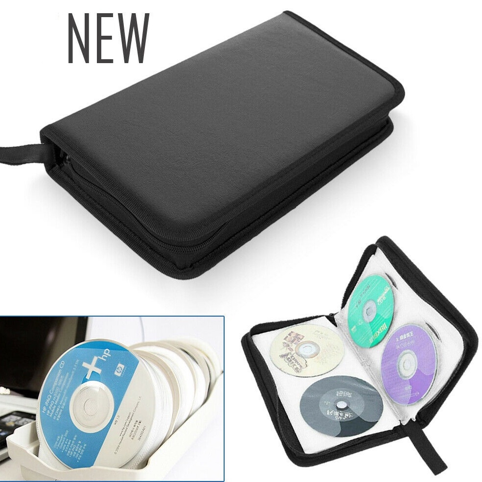 Tempat Penyimpanan Kaset CD DVD Disc PlayStation Tas Kaset Dvd isi 80 Disc Kulit Sintetis Premium