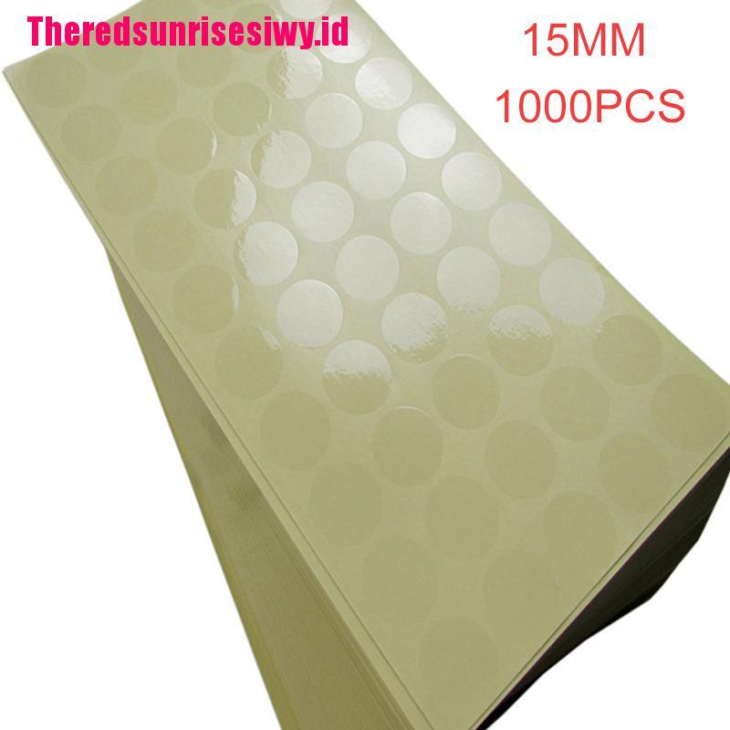 【Theredsunrisesiwy.id】1000 15MM clear round sticker round transparent labels circle PVC Sealing labels