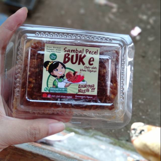 

Sambal pecel buk e kmasan mini mika 100gr