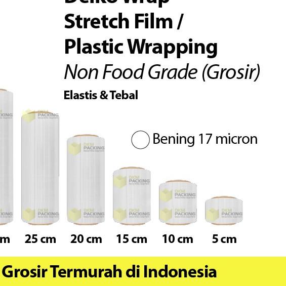 

Stretch Film 20cm x 250m Plastik Wrapping DELKO WRAP /SATUAN