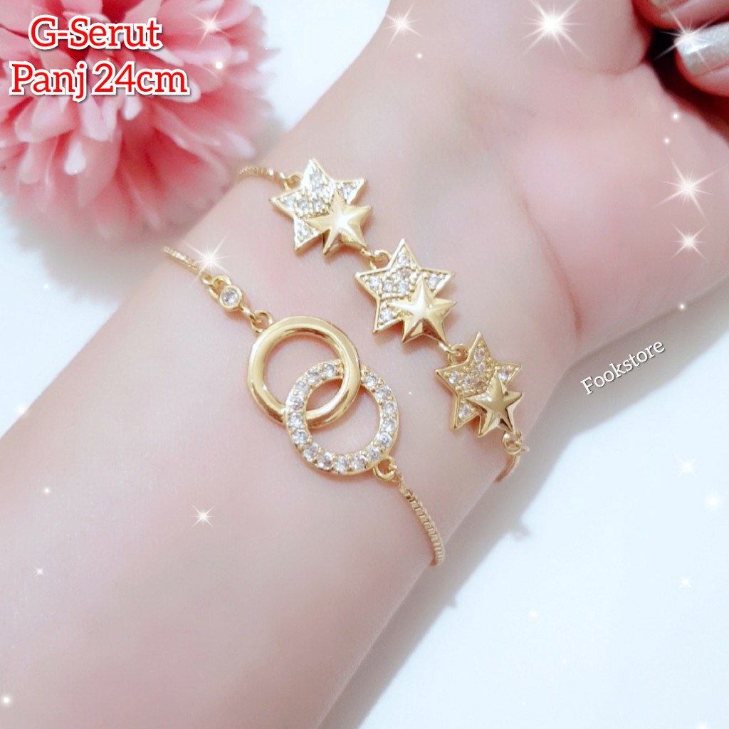 GELANG RANTAI WANITA PERMATA KUALITAS IMPORT