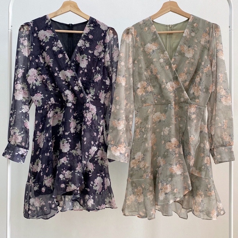 Eva Floral Chiffon Mini Dress