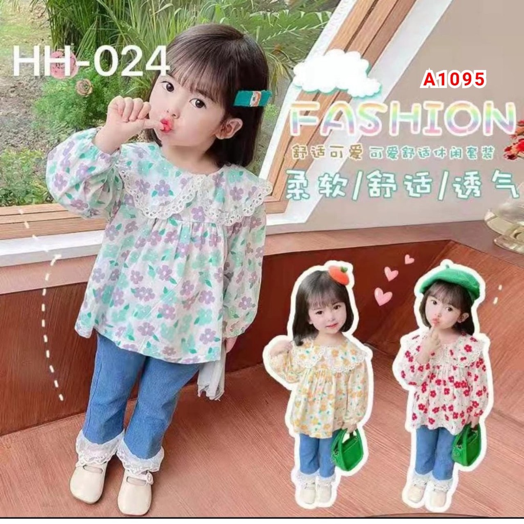 SETELAN BAJU ANAK IMPORT PEREMPUAN USIA 3 THN S.D 7 THN A1095