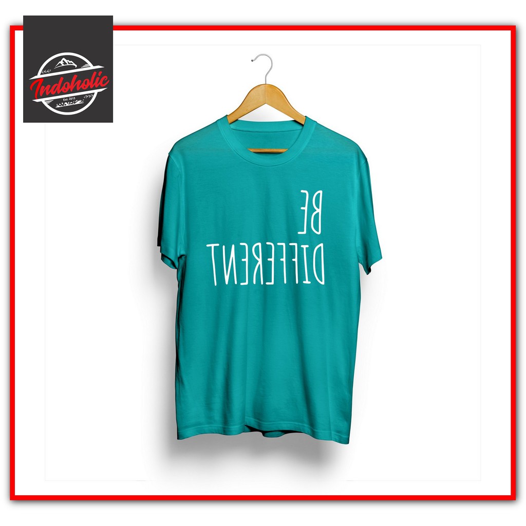 Indoholic Atasan Baju Pakaian Pria Cowok wanita Kaos Distro Murah terbaru Combed 100% Original Be Different