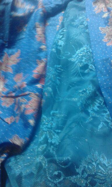 Qnunbatik Batik Keluarga/family Gamis Muslim Krisdayanti (kd) Dsr Warna Biru