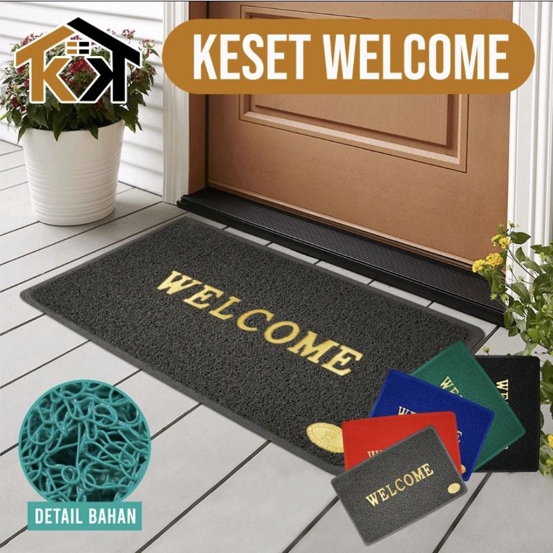 KESET KAKI WELCOME TEBAL 55x35 CM / KESET LANTAI / KESET MIE BIHUN