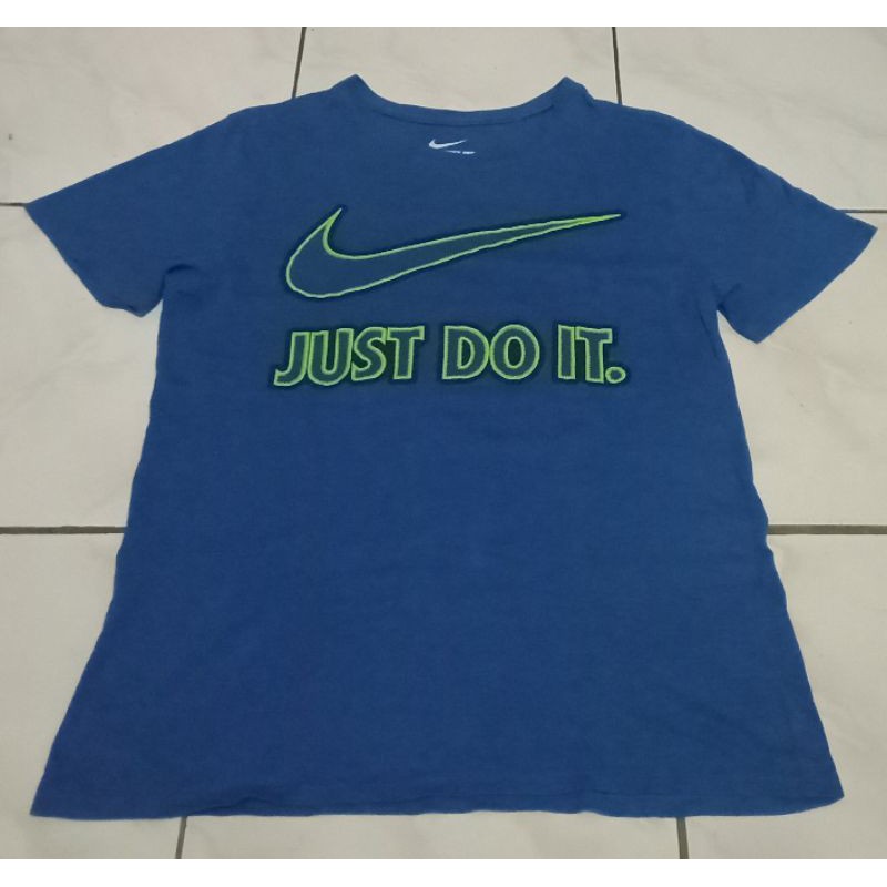 Baju ( T-shirt ) Nike Big Swoosh Blue