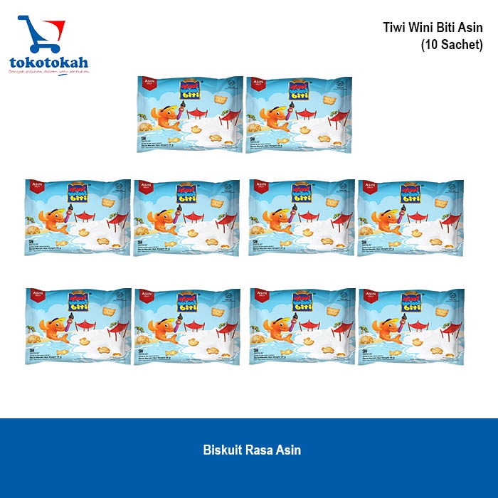 

TINI WINI BITI biskuit anak Asin 20 g bentuk binatang 10 sachet